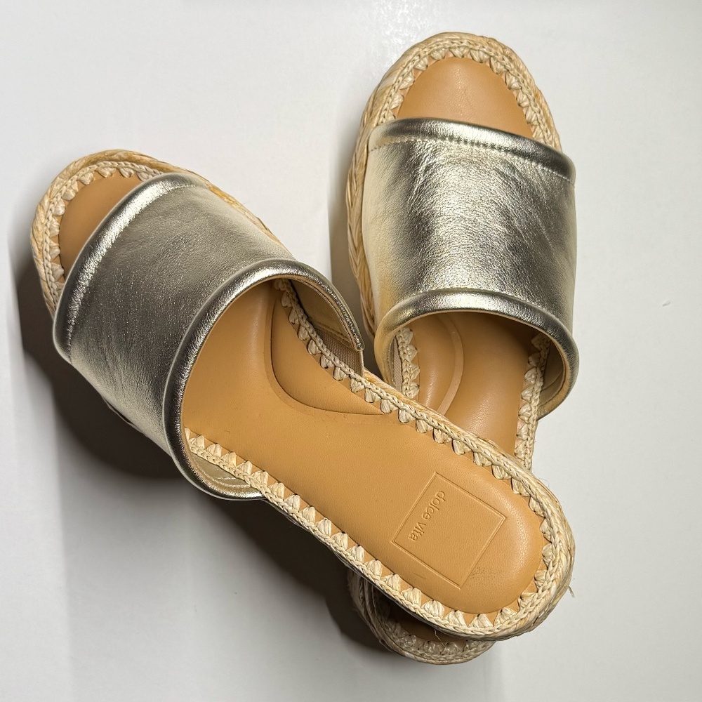 Dolce Vita Chavi Sandal Light Gold Metallic Leather-New